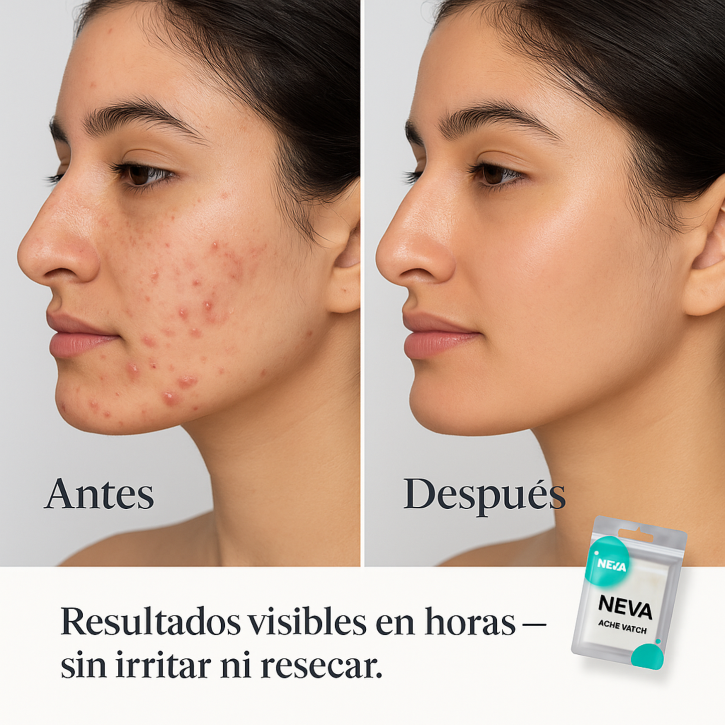 Adiós Granitos en 8 Horas – Parches Anti-Acné NEVA®