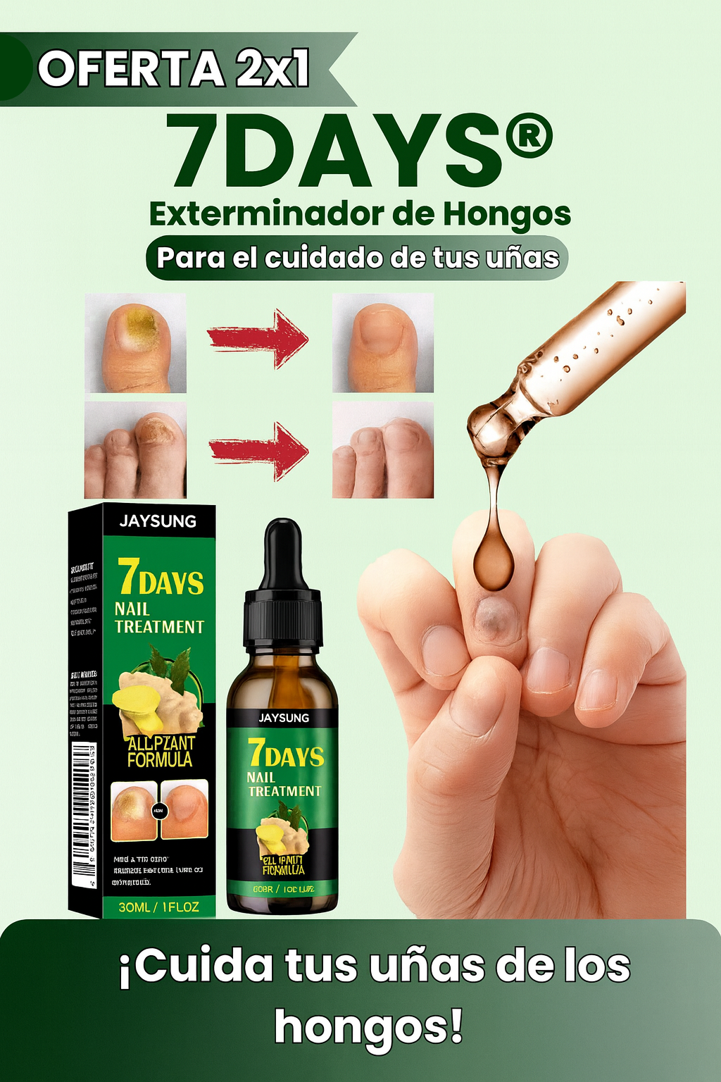 Exterminador de HONGOS | para el cuidado de tus uñas 7DAYS®